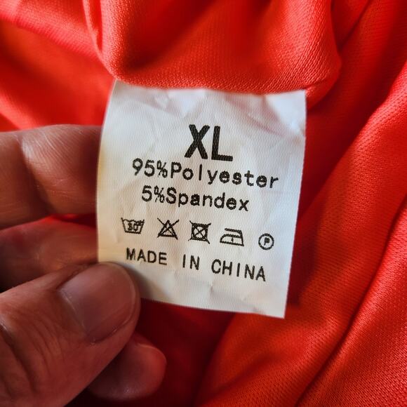 SELFIE LESLIE Laney Red Floral Chiffon Ruffled Mini Dress Womens Extra Large XL - Picture 4 of 11